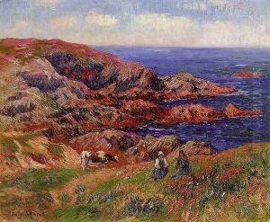 Cliffs at Kerserol, Finistere by Henri Moret