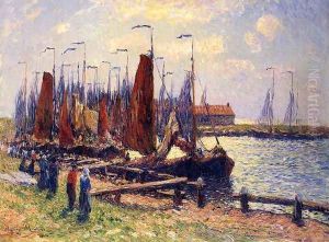 The Port of Volendam by Henri Moret