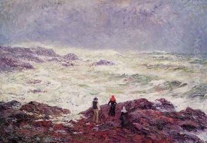 Rough Weather at Raguenez, near Pont Aven by Henri Moret
