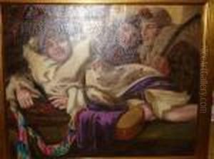 Pierrots With Woman And Guitar