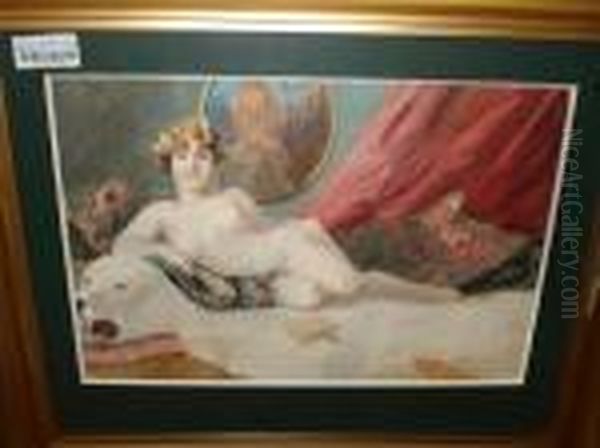 Reclining Nude On Polar Bear Skin - view 1
