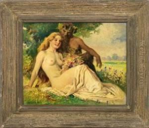 Faun Und Nymphe by Richard Geiger