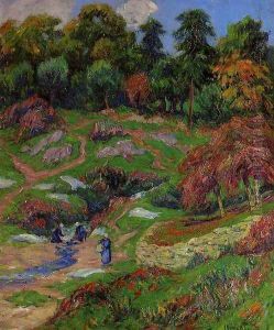 The Laundry at Doelan, Finistere by Henri Moret