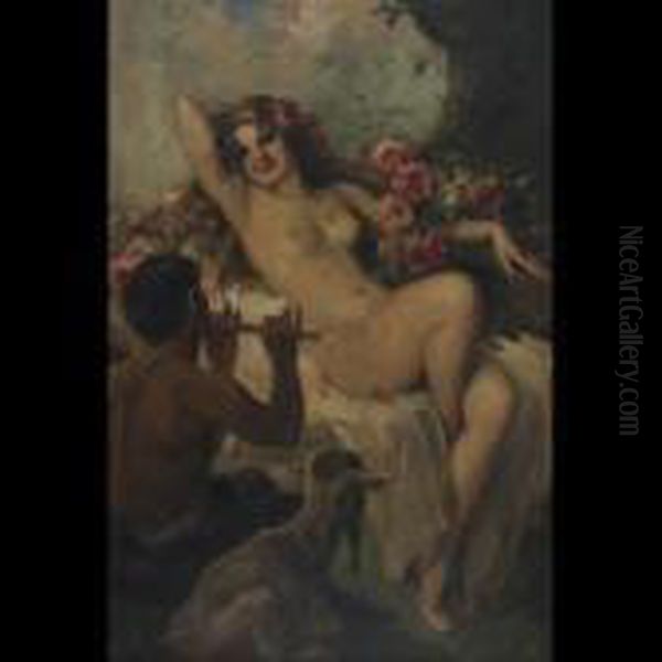Pan Serenading A Nymph - view 1