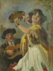 Chitarrista E Ballerina Spagnola by Richard Geiger