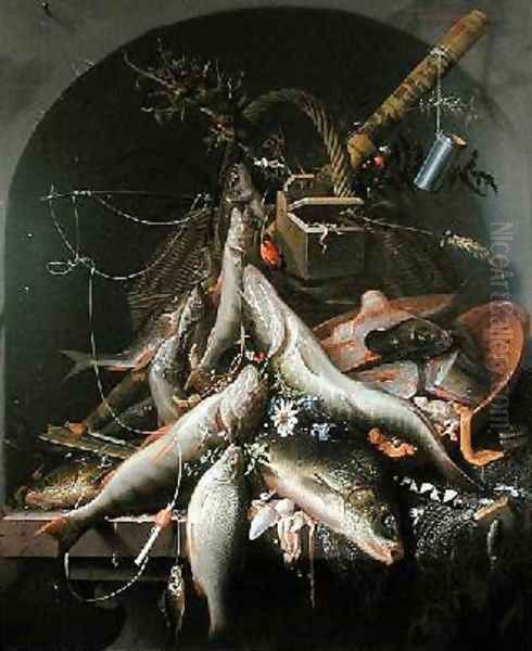A Still Life of Fish and Fishing Tackle - view 1
