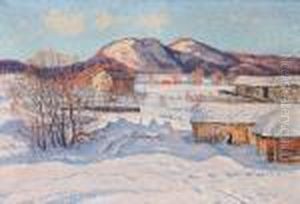Solig Vinterdag, Ragunda by Anton Genberg