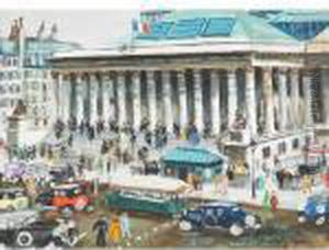 The Paris Stock Exchange by Lucien Genin