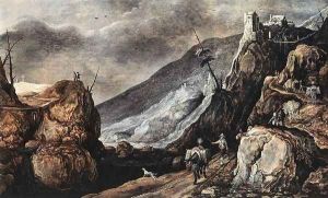 Landscape with the Temptation of Christ by Joos De Momper