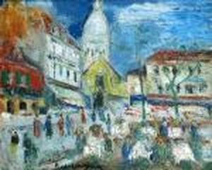 Paris, La Place Du Tertre by Lucien Genin