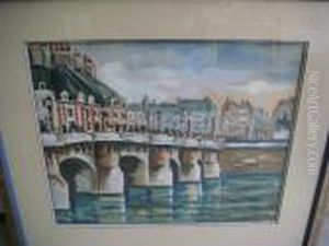 Le Pont Neuf Et La Statue D'henri Iv by Lucien Genin