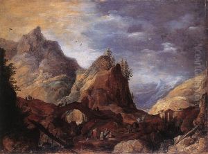 Mountain Scene with Bridges c. 1600