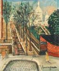Le Sacre Cur A Montmartre by Lucien Genin