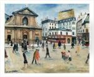 Dimanche A L'eglise Notre-dame Des Victoires by Lucien Genin