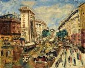 Paris : La Porte Saint-denis by Lucien Genin
