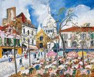 Paris, La Place Du Tertre by Lucien Genin