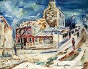 Le Lapin Agile Sous La Neige by Lucien Genin