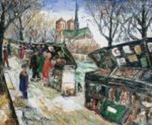 Paris, La Seine Et Les Bouquinistes by Lucien Genin
