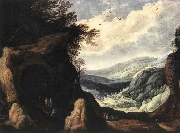 Rocky Landscape with Monks 1608 - view 1