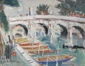 Pont Sur La Seine by Lucien Genin