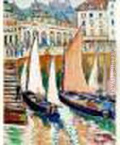 Bateaux Dans Le Port De Dieppe, Circa 1922-25