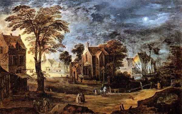 Village at Full Moon - view 1