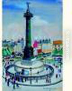 Place De La Bastille by Lucien Genin