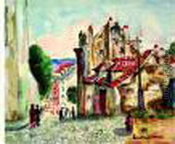 La Rue Du Mont Saint Cenis A Montmartre - view 1