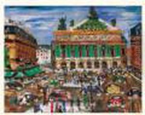 Paris, La Place De L'opera by Lucien Genin