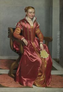 Portrait of a Lady (Possibly Countessa Lucia Albani Avogadro) 1557-60 by Giovanni Battista Moroni