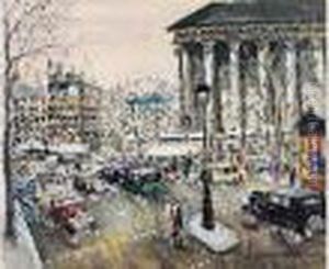 La Place De La Madeleine. by Lucien Genin