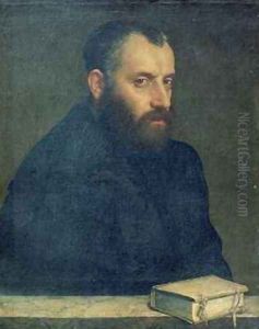 Portrait of a man with a book by Giovanni Battista Moroni