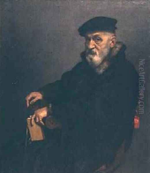 Portrait of an old man with a book possibly Giovan Battista Seradobati an Italian notary post 1575 - view 1