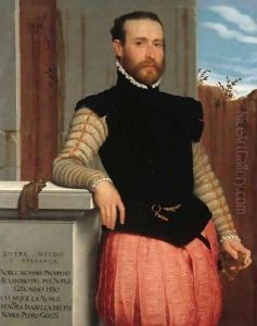 Portrait of Prospero Alessandri 1560 by Giovanni Battista Moroni