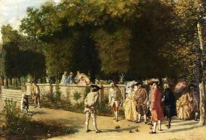 Playing Jeu De Boules by Jean-Louis-Ernest Meissonier