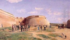 Playing Bowls in the Fosse at Antibes 1885 by Jean-Louis-Ernest Meissonier