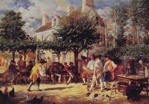 Sunday in Poissy by Jean-Louis-Ernest Meissonier