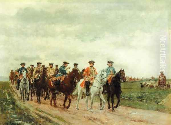 Maurice, Comte de Saxe Leading His Troops - view 1