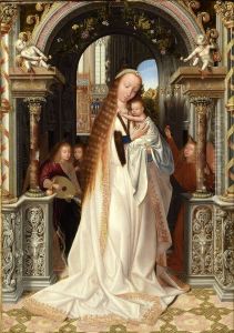 Virgin and Child Surrounded by Angels by Quinten Metsys