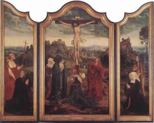 Christ on the Cross with Donors c. 1520 by Quinten Metsys
