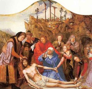 Lamentation (Central panel of the Guild of Carpenters' Altarpiece) Approx. 1508-11 by Quinten Metsys