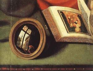 The Moneylender and his Wife (detail-1) 1514 by Quinten Metsys