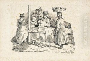 Le Marchand De Poisson Endormi by Theodore Gericault