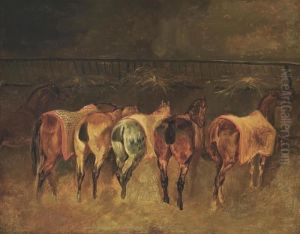 Horses In A Stable