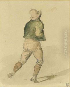 A Running Boy Seen From The Back