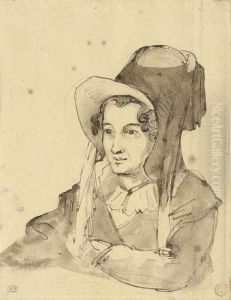 Portrait Of A Lady, Half-length, Wearing A Bonnet