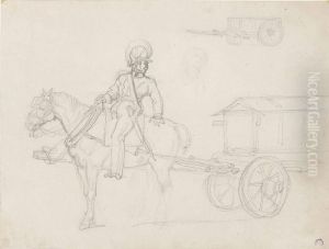 A Mounted Cavalryman Pulling A Limber And Caisson