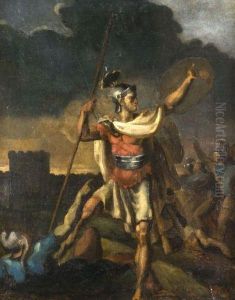 Attaque D'une Ville Fortifiee Par Une Armee Romaine by Theodore Gericault