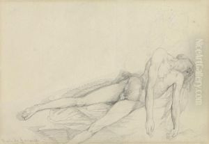 Study Of A Reclining Male Nude