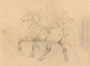 Etude De Chevaux, Au Verso Etude De Cavaliers